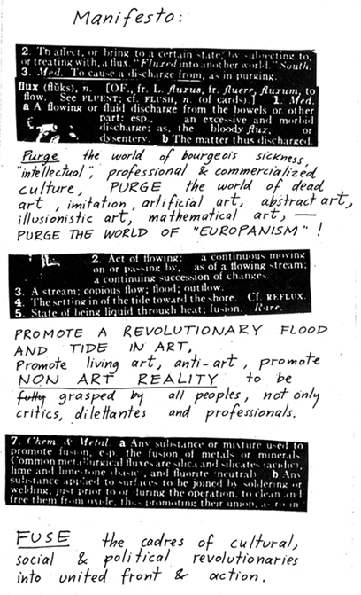 A Fluxus Manifesto. Some have said that the Flotillas of Hope was a Fluxus Action.