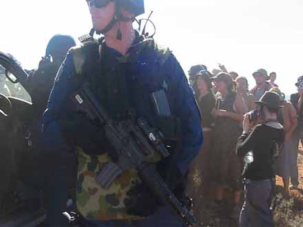 Kites against Uzi machine guns!