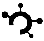 The Woomera2002 "logo". The circles represent affinity groups, joined to the Spokes Council.